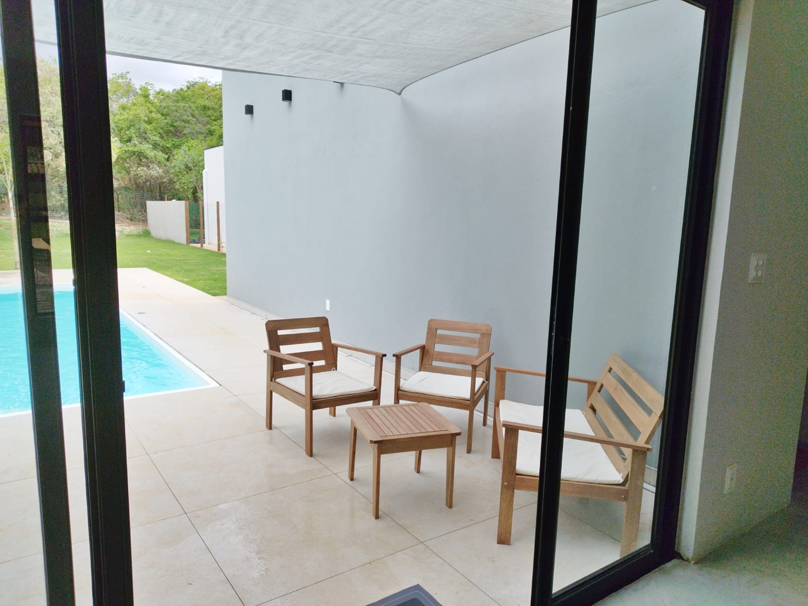 Área da piscina